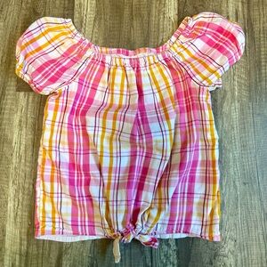 Girls Plaid Top, Size 6